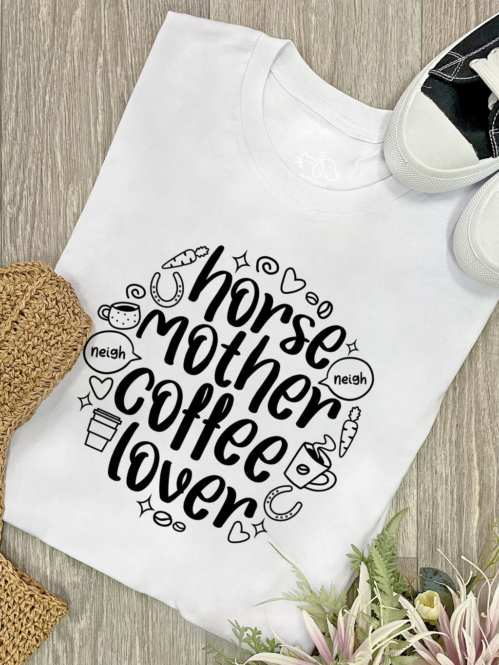 Horse Mother Coffee Lover Ava Women's Regular Fit Tee