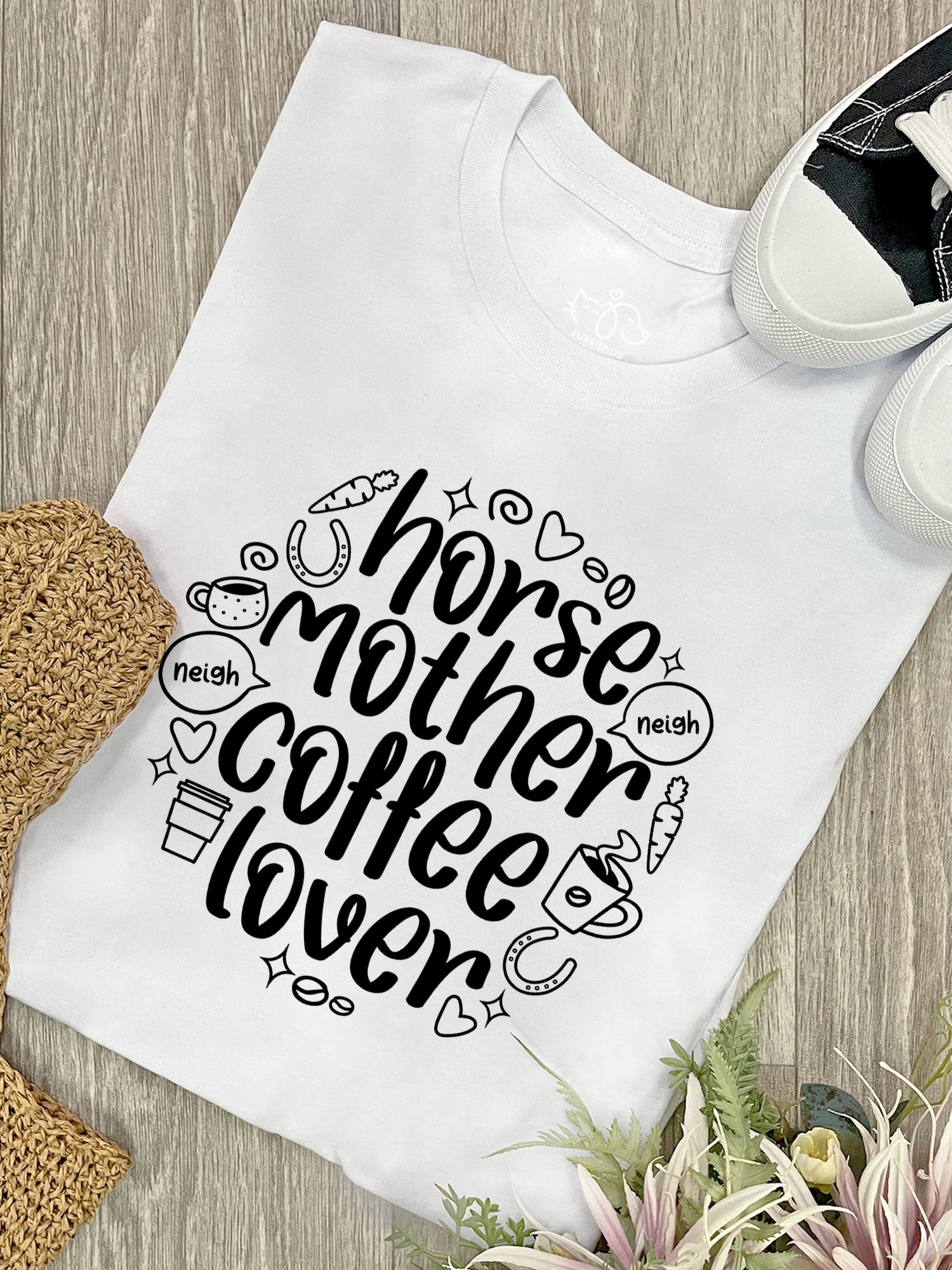 Horse Mother Coffee Lover Ava Women's Regular Fit Tee
