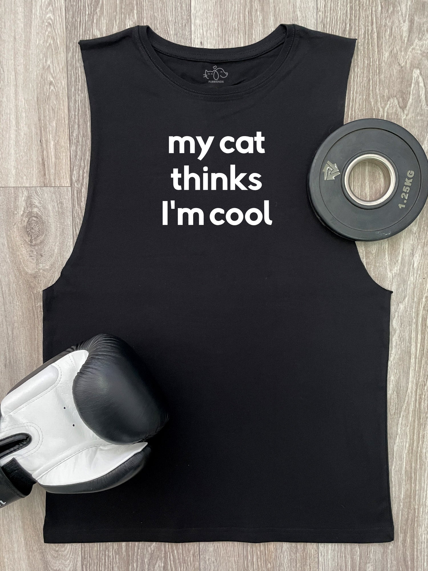My Cat Thinks I'm Cool Axel Drop Armhole Muscle Tank