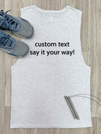 Customisable Text Axel Drop Armhole Muscle Tank