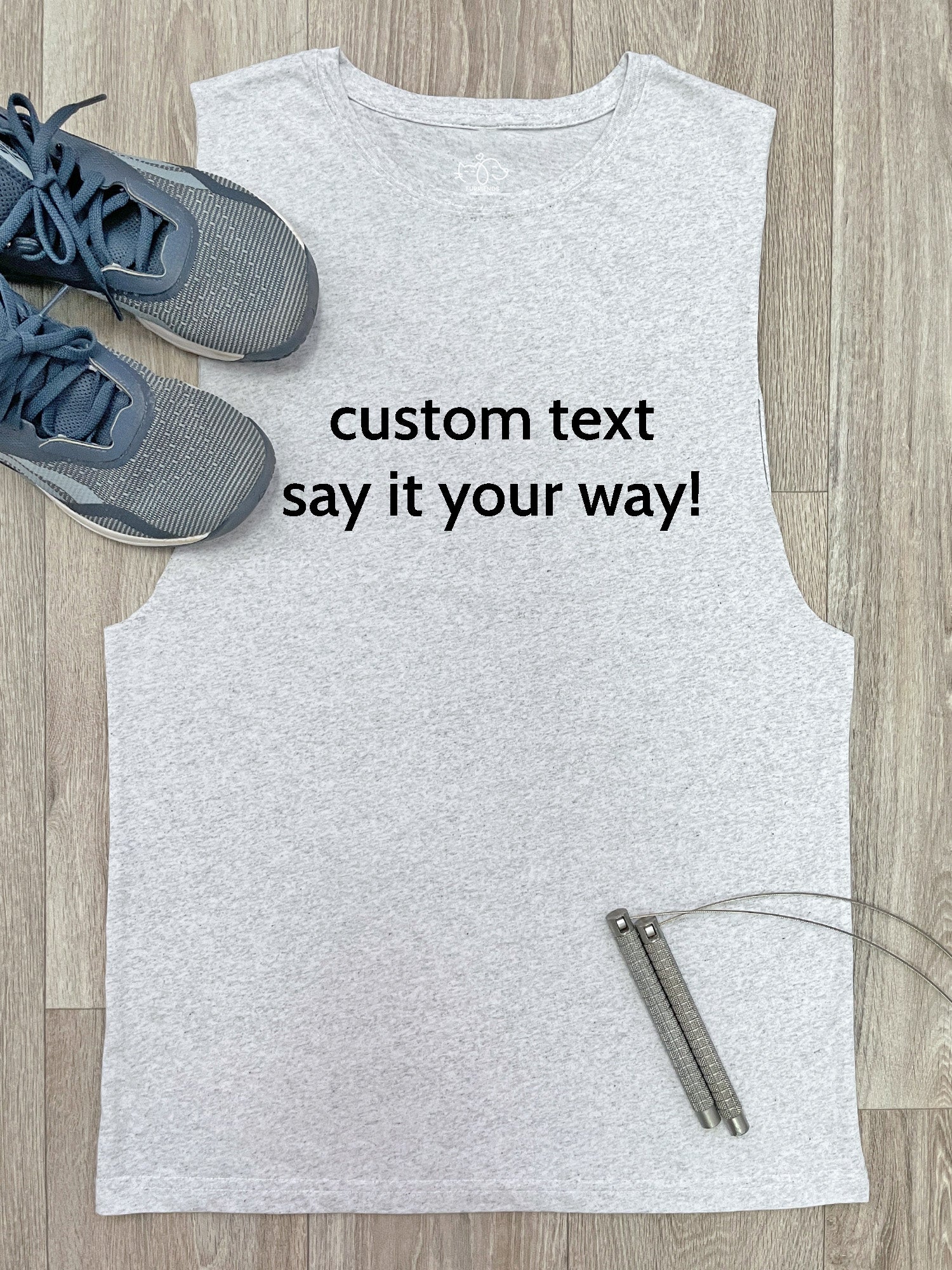 Customisable Text Axel Drop Armhole Muscle Tank