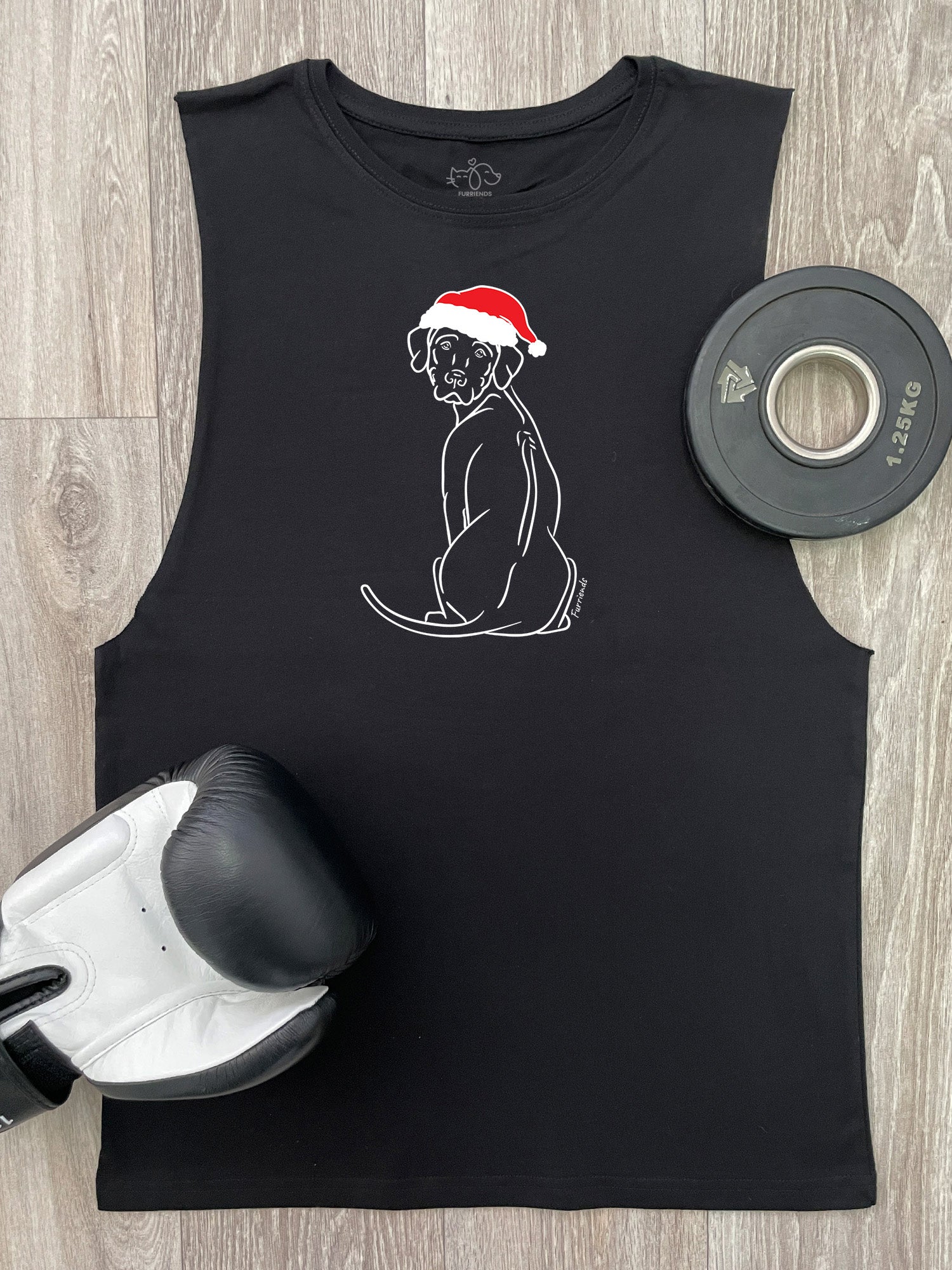 Rhodesian Ridgeback Christmas Edition Axel Drop Armhole Muscle Tank