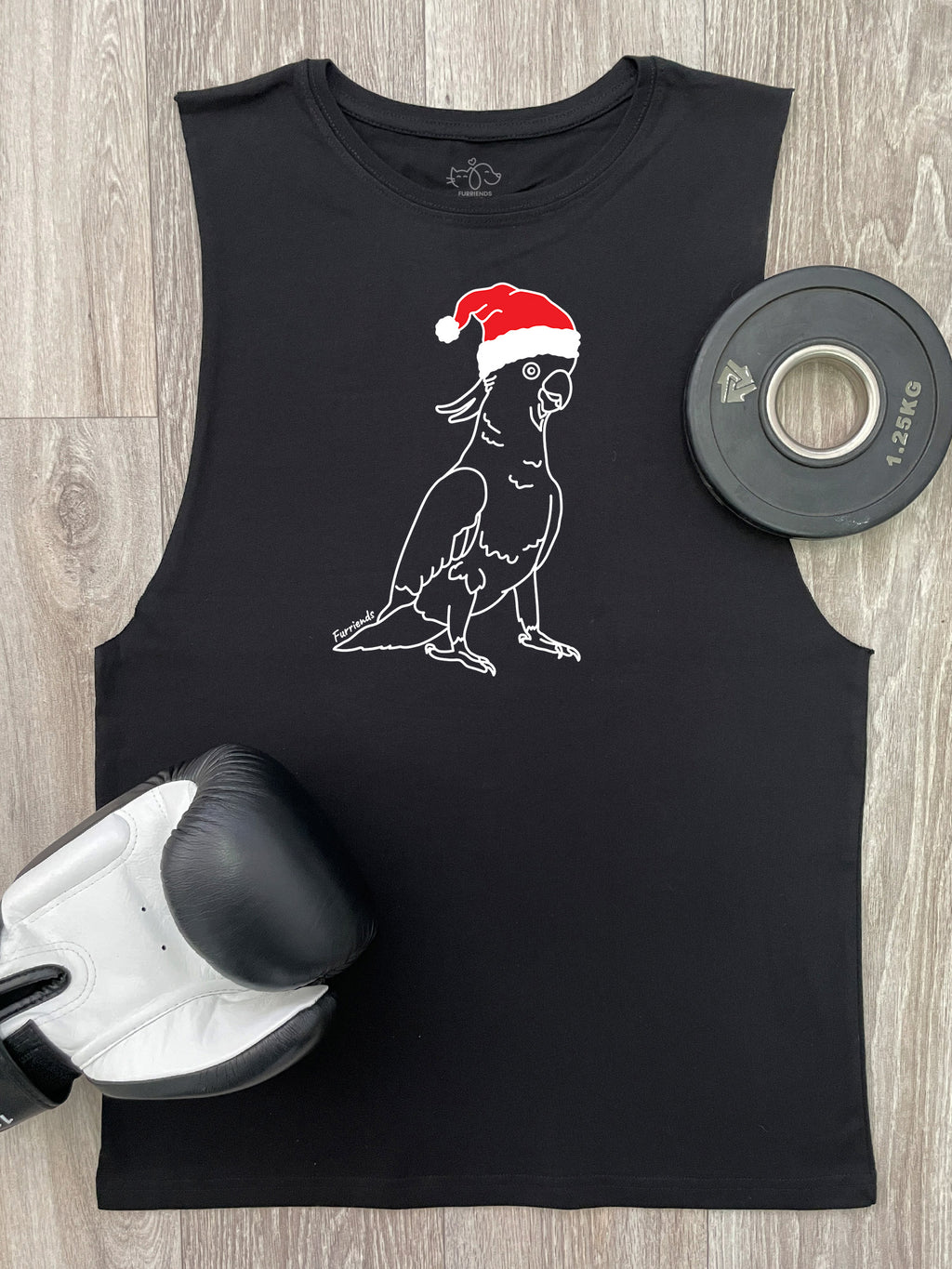 Sulphur-Crested Cockatoo Christmas Edition Axel Drop Armhole Muscle Tank