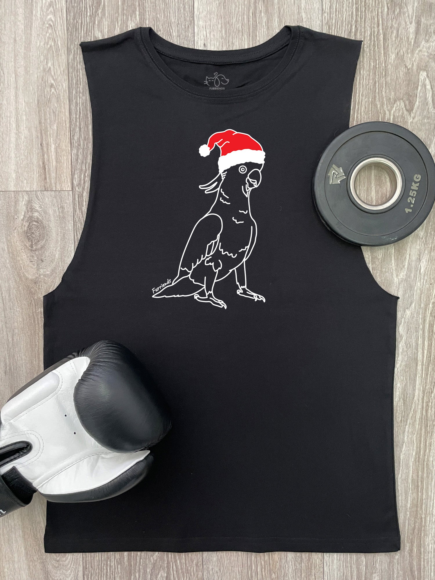 Sulphur-Crested Cockatoo Christmas Edition Axel Drop Armhole Muscle Tank