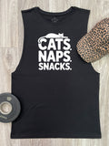 Cats. Naps. Snacks. Axel Drop Armhole Muscle Tank