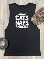 Cats. Naps. Snacks. Axel Drop Armhole Muscle Tank