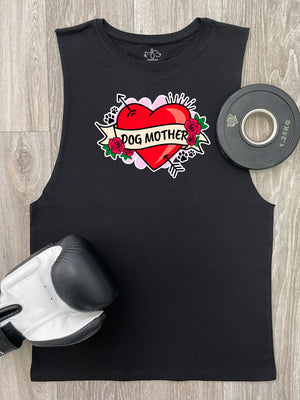 Dog Mother Heart Tattoo Axel Drop Armhole Muscle Tank