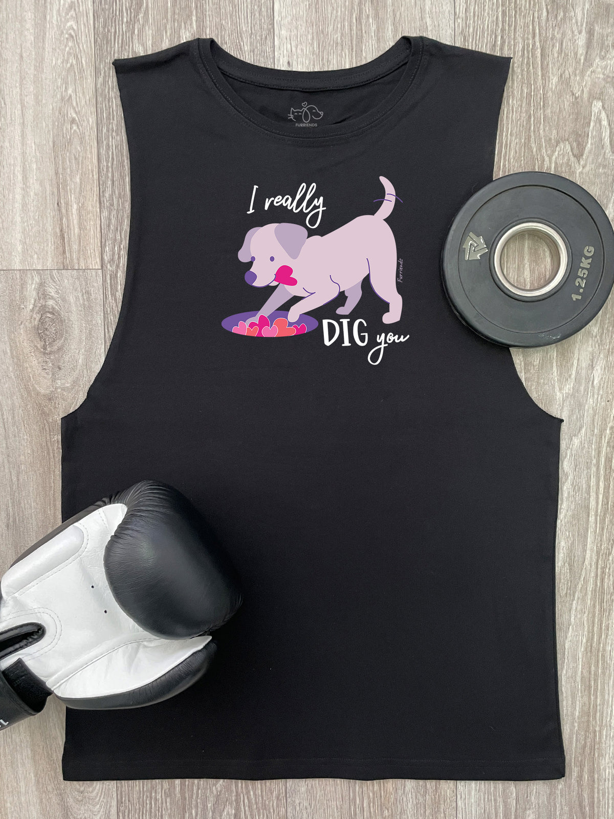 I Really Dig You Axel Drop Armhole Muscle Tank
