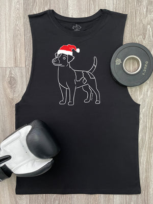 Jack Russell Terrier (Smooth Coat) Christmas Edition Axel Drop Armhole Muscle Tank