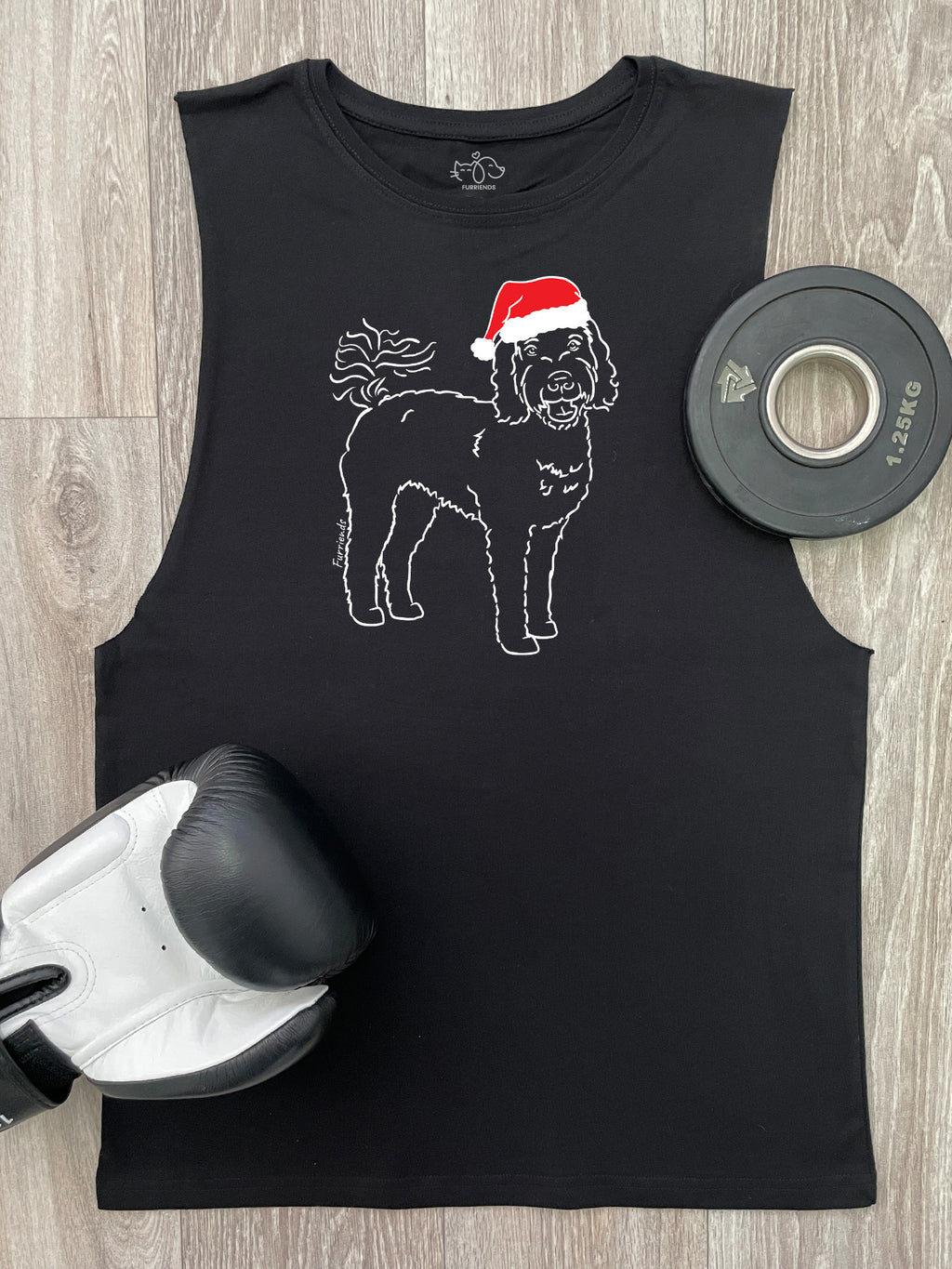 Labradoodle Christmas Edition Axel Drop Armhole Muscle Tank