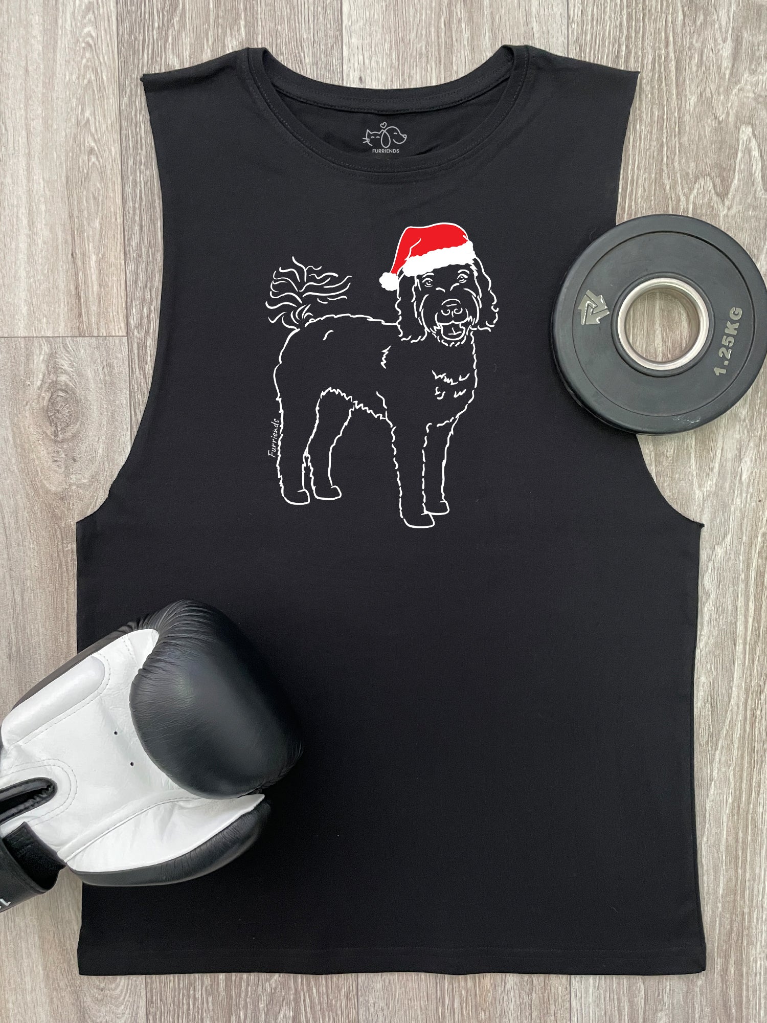 Labradoodle Christmas Edition Axel Drop Armhole Muscle Tank