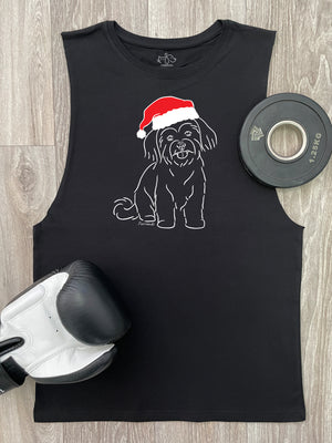 Maltese Terrier Christmas Edition Axel Drop Armhole Muscle Tank