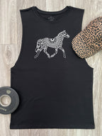 Horse Mandala Axel Drop Armhole Muscle Tank