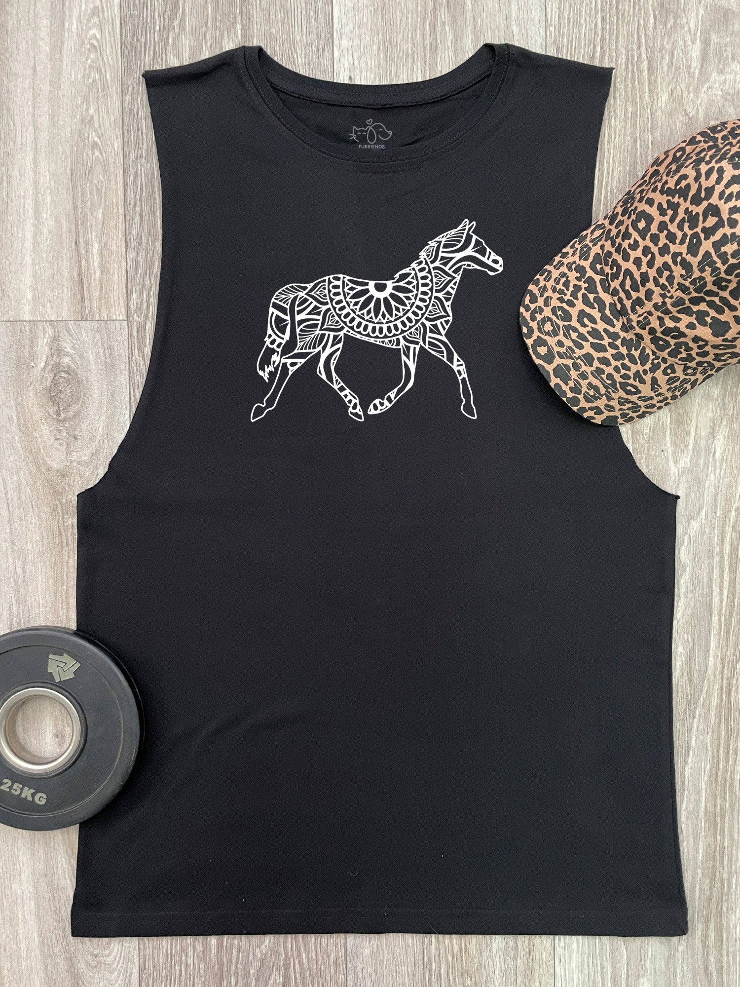 Horse Mandala Axel Drop Armhole Muscle Tank