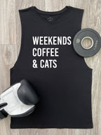 Weekends Coffee & Cats Axel Drop Armhole Muscle Tank