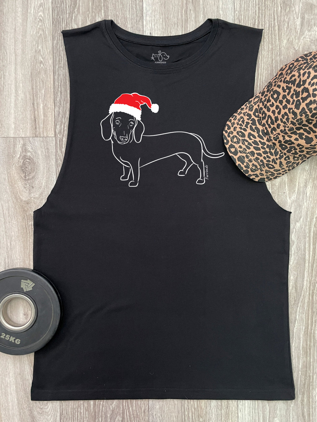 Dachshund Christmas Edition Axel Drop Armhole Muscle Tank