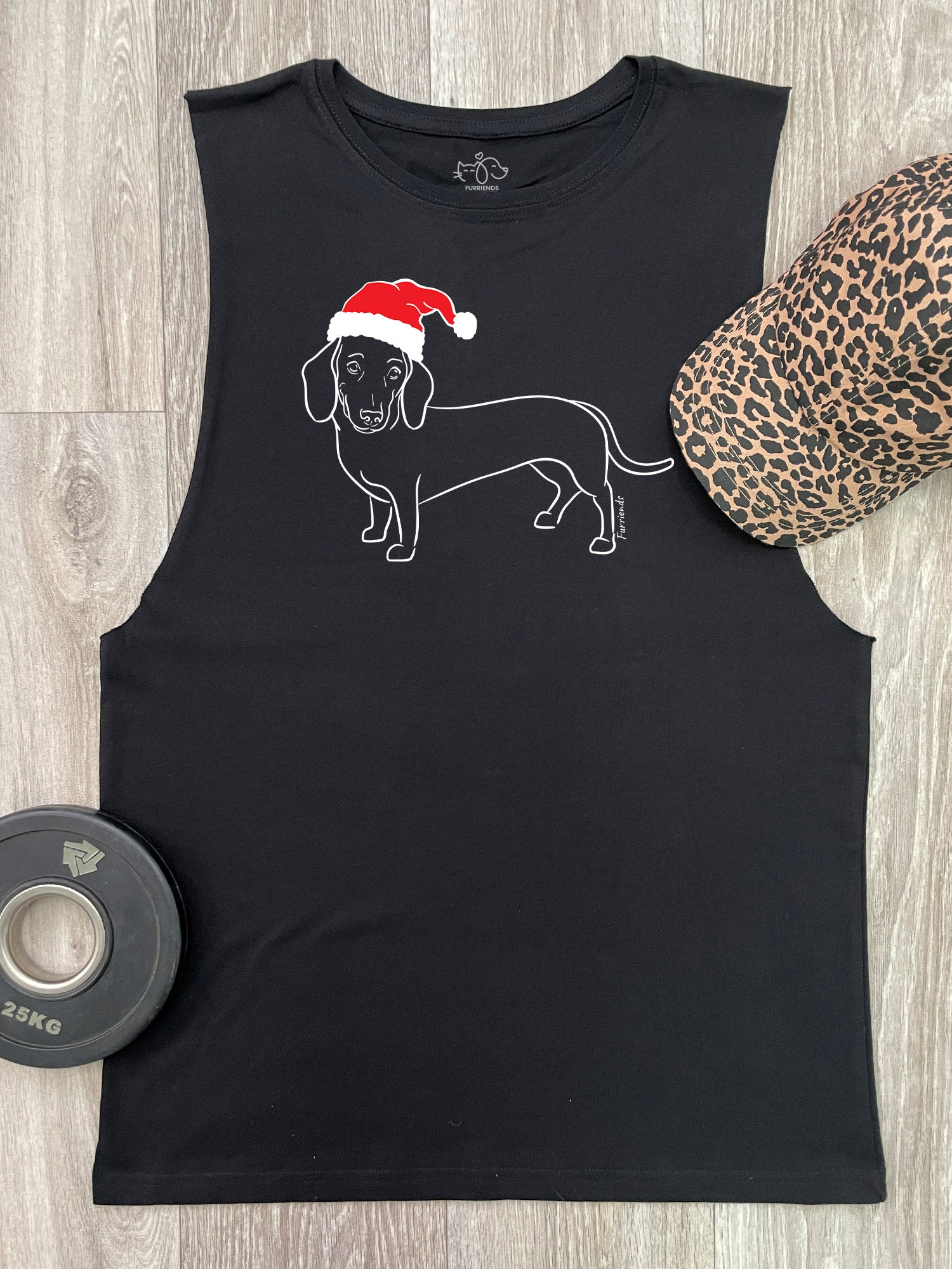 Dachshund Christmas Edition Axel Drop Armhole Muscle Tank