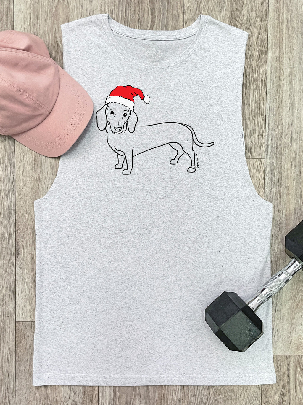 Dachshund Christmas Edition Axel Drop Armhole Muscle Tank