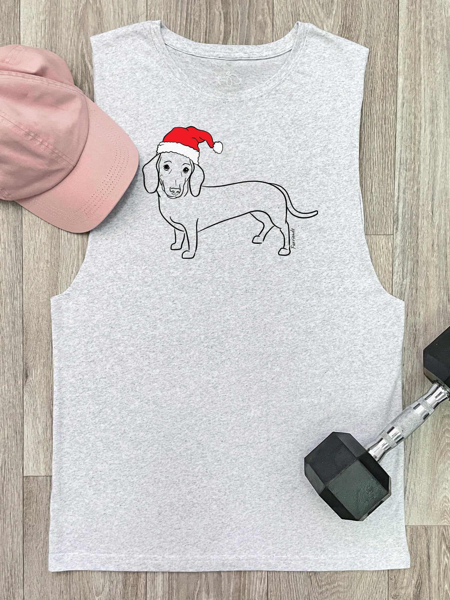 Dachshund Christmas Edition Axel Drop Armhole Muscle Tank