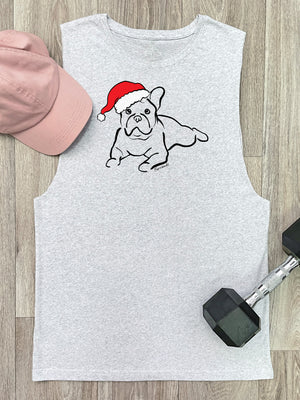 French Bulldog Christmas Edition Axel Drop Armhole Muscle Tank