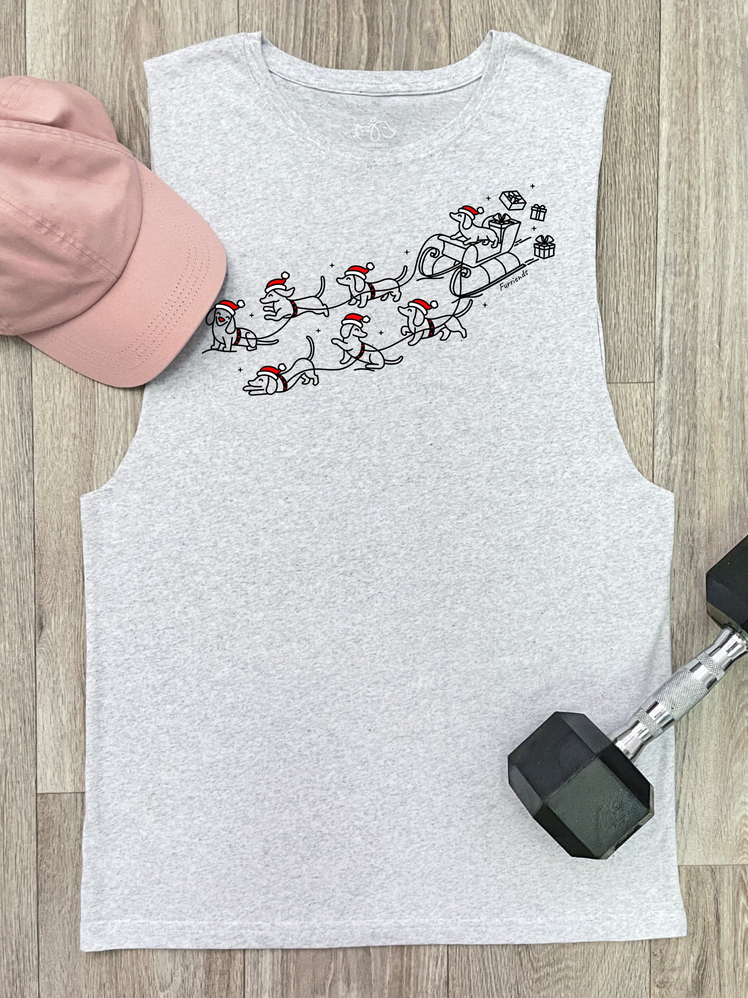 Dachshund Through The Snow Axel Drop Armhole Muscle Tank