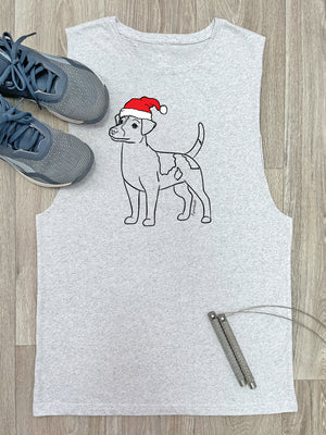 Jack Russell Terrier (Smooth Coat) Christmas Edition Axel Drop Armhole Muscle Tank
