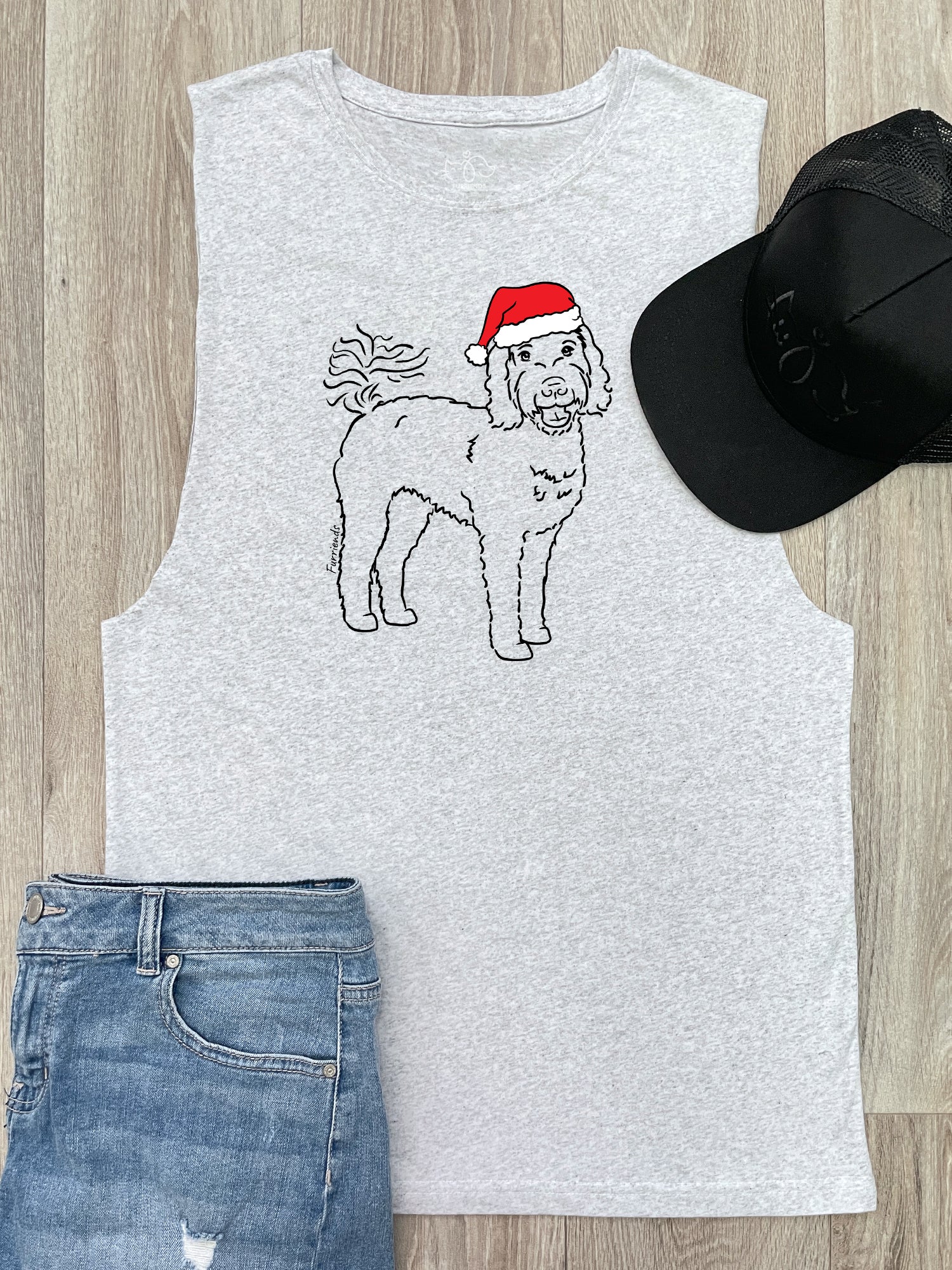 Labradoodle Christmas Edition Axel Drop Armhole Muscle Tank