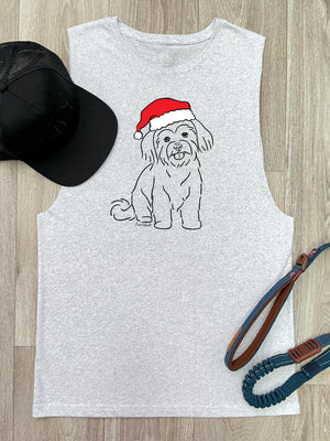 Maltese Terrier Christmas Edition Axel Drop Armhole Muscle Tank