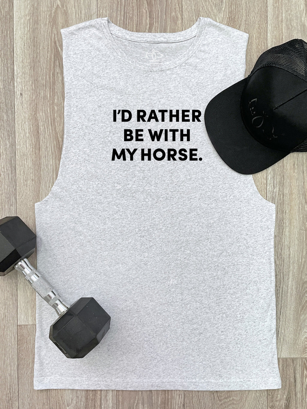 I'd Rather Be With My Horse. Axel Drop Armhole Muscle Tank
