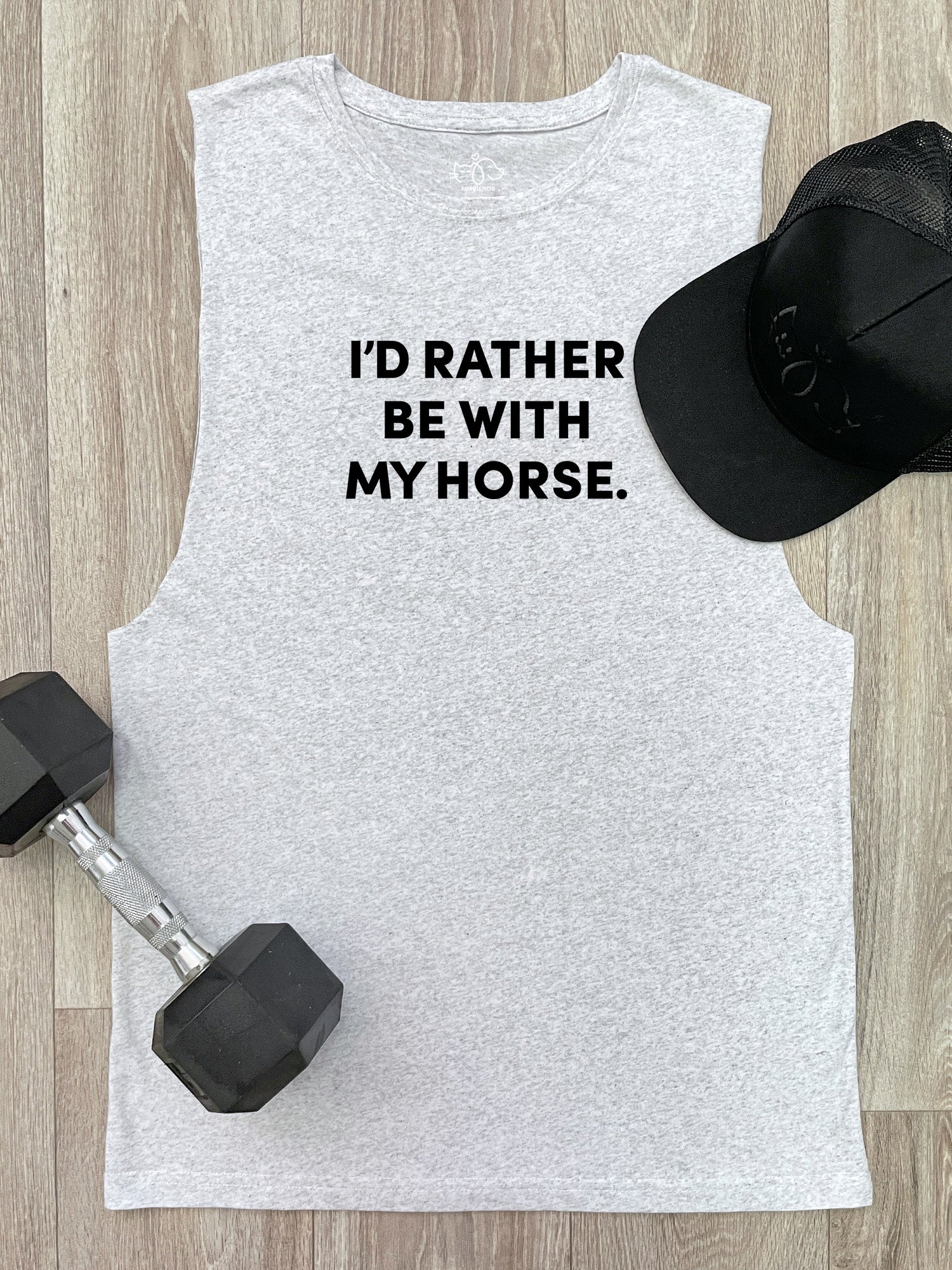 I'd Rather Be With My Horse. Axel Drop Armhole Muscle Tank