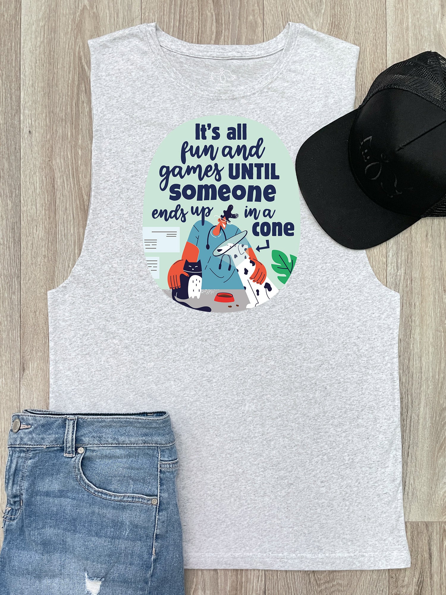 All Fun And Games Axel Drop Armhole Muscle Tank
