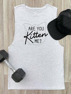 Are You Kitten Me? Axel Drop Armhole Muscle Tank