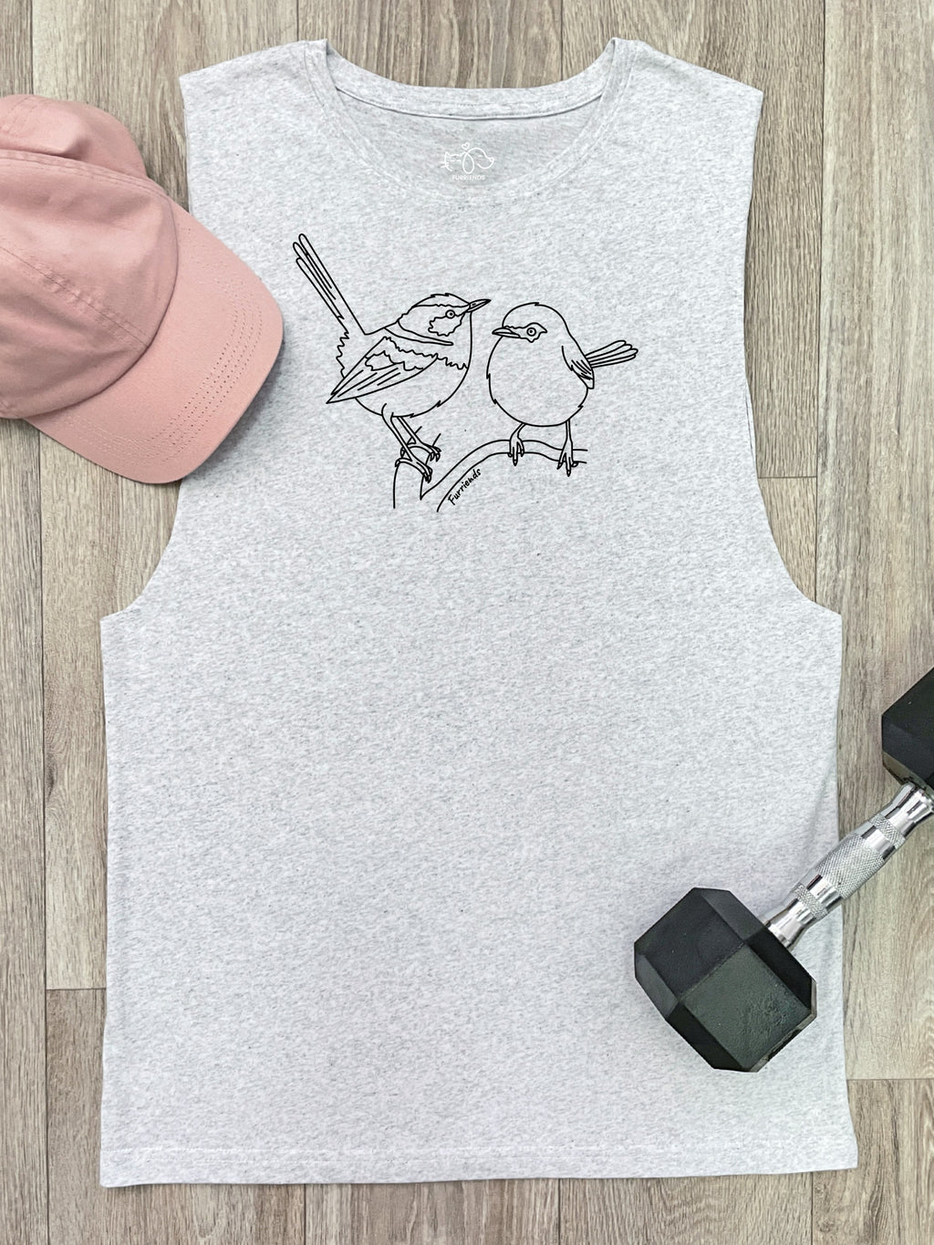 Superb Fairy Wren Axel Drop Armhole Muscle Tank