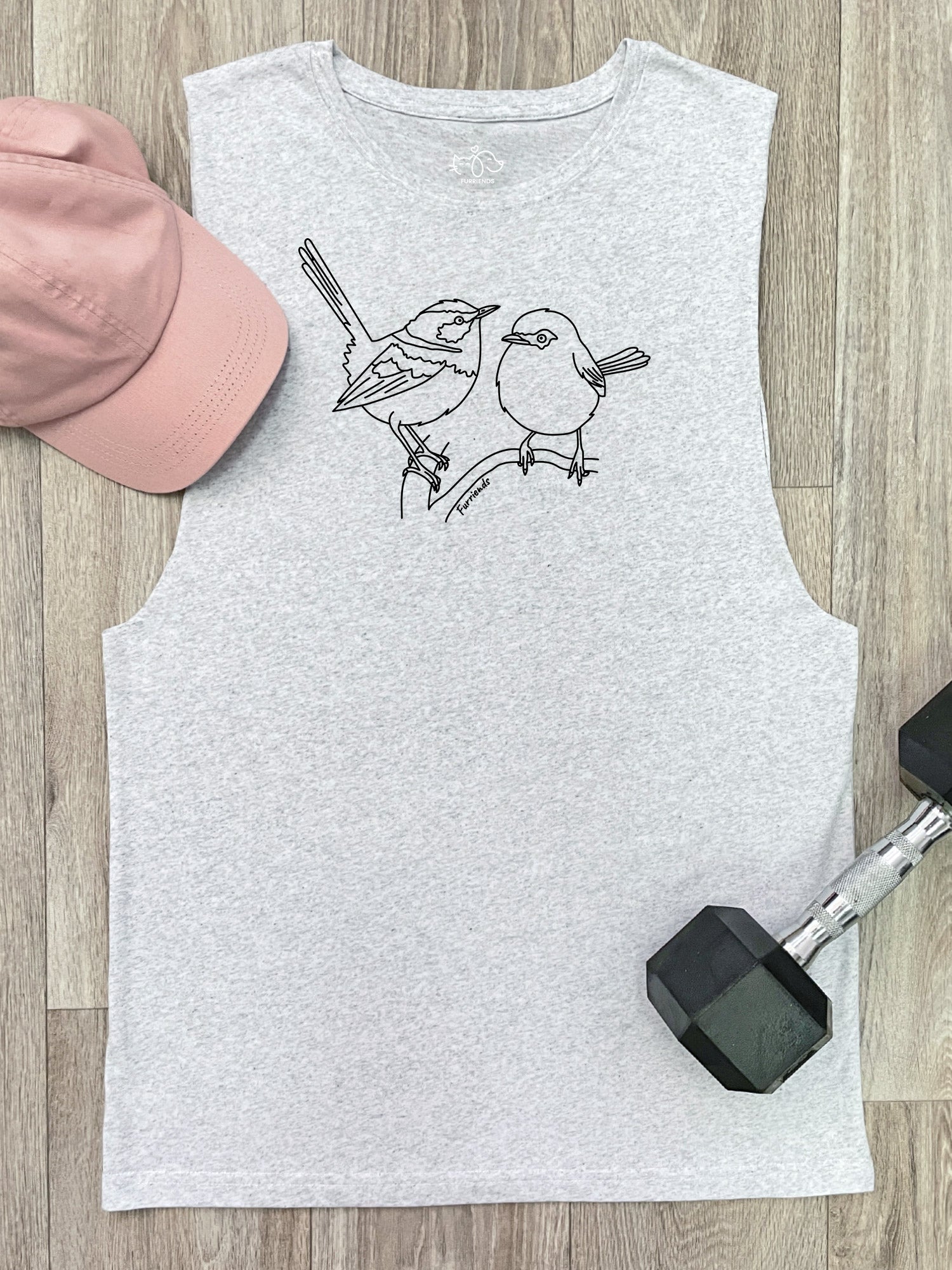 Superb Fairy Wren Axel Drop Armhole Muscle Tank