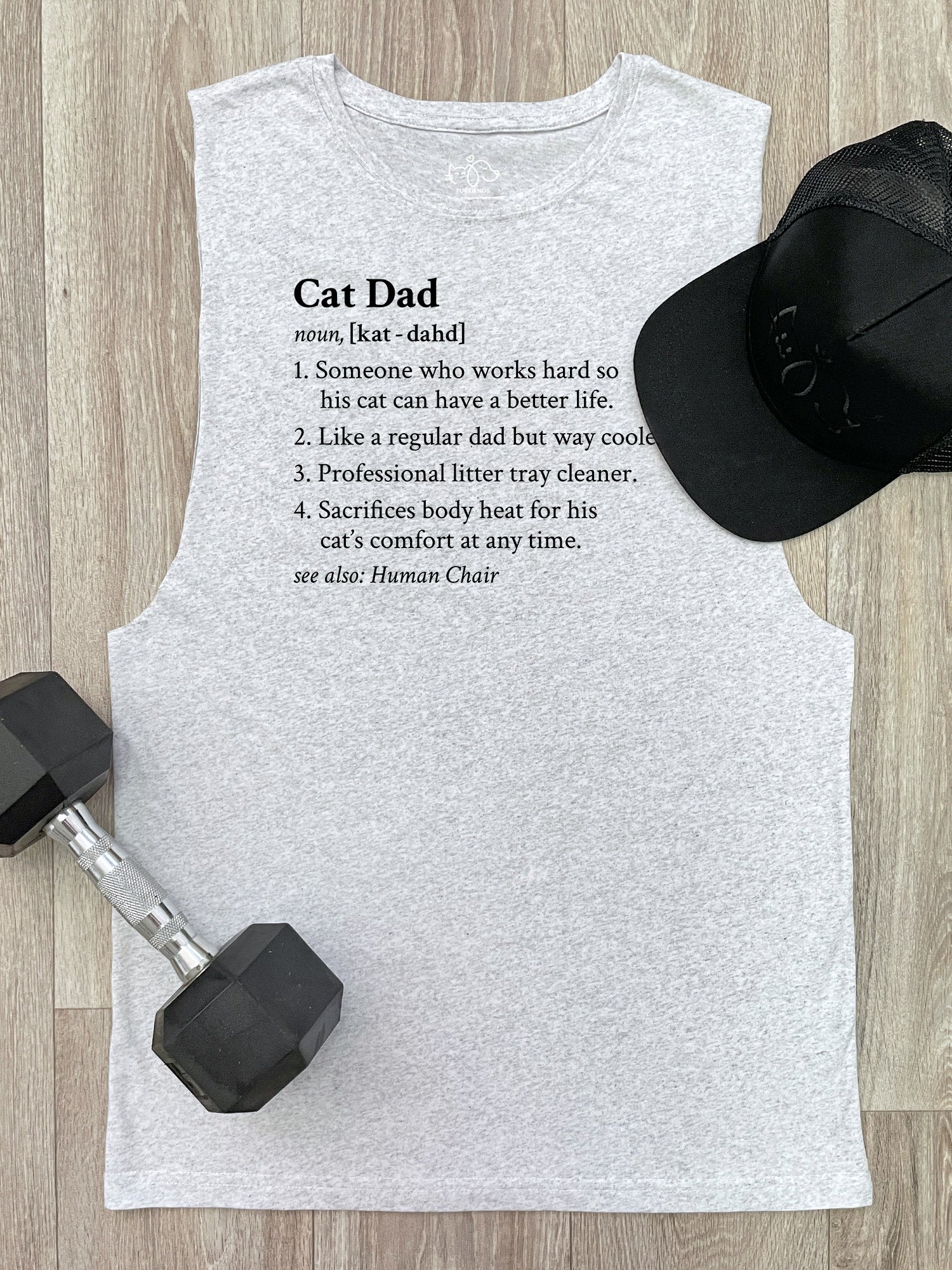 Cat Dad Definition Axel Drop Armhole Muscle Tank