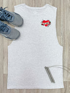 Cat Mum Heart Tattoo Axel Drop Armhole Muscle Tank