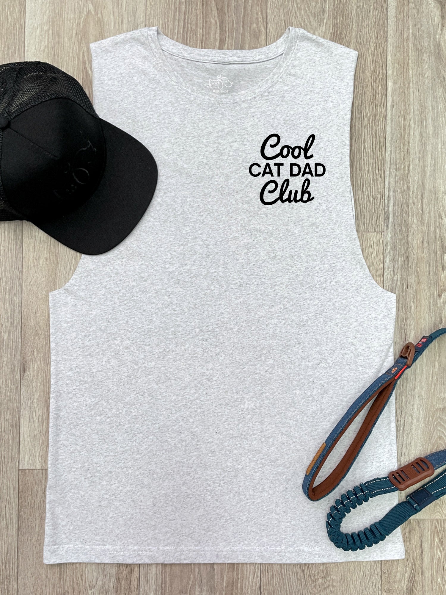 Cool Cat Dad Club Signature Script Axel Drop Armhole Muscle Tank