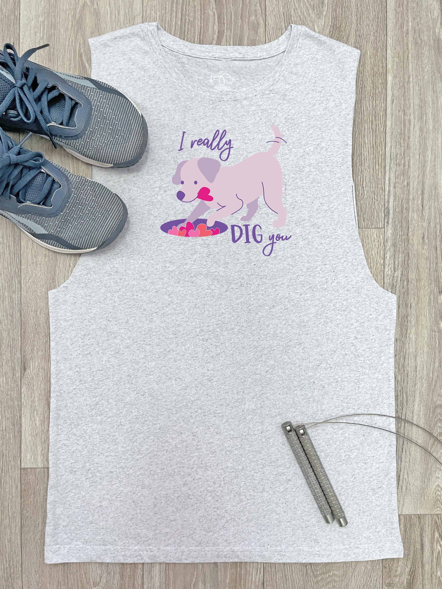 I Really Dig You Axel Drop Armhole Muscle Tank