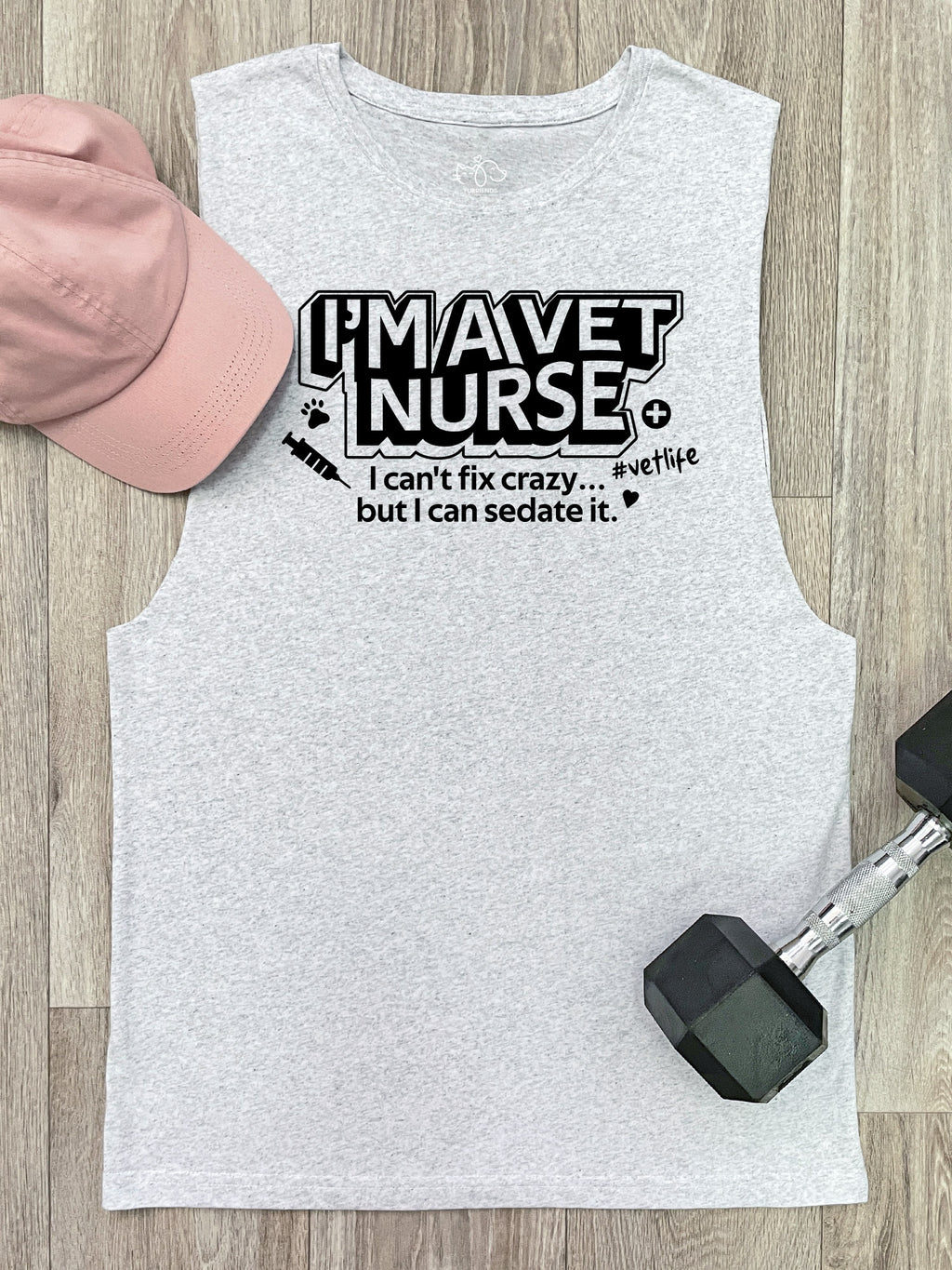I'm A Vet Nurse Axel Drop Armhole Muscle Tank