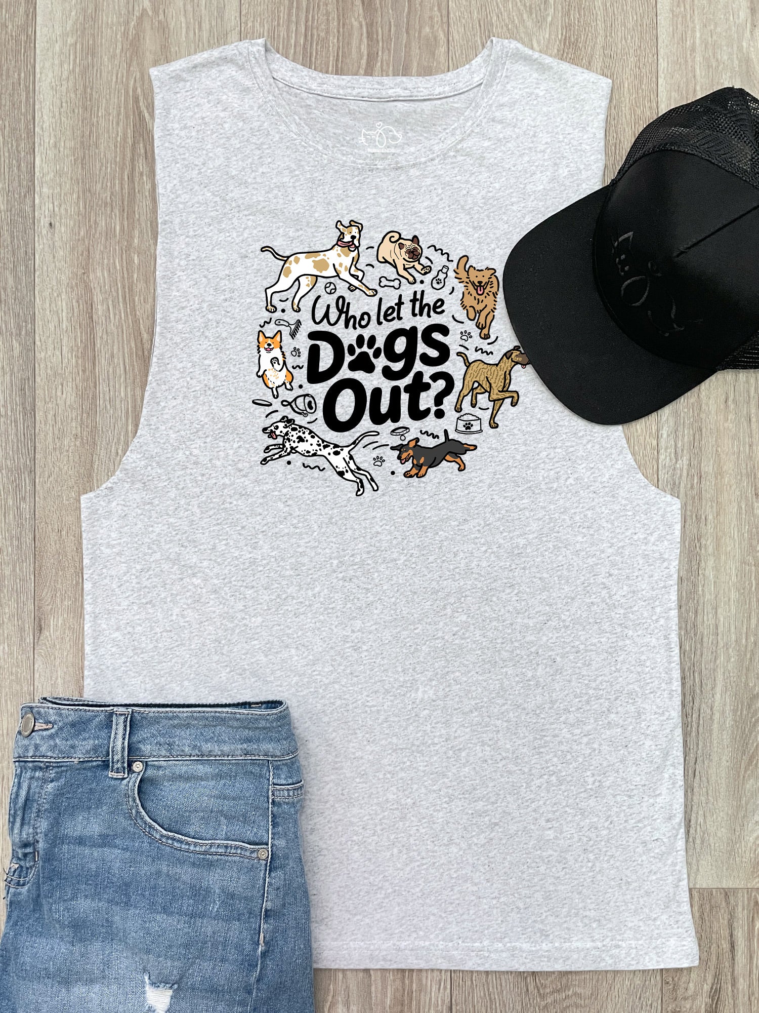 Who Let The Dogs Out? Axel Drop Armhole Muscle Tank