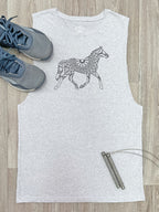 Horse Mandala Axel Drop Armhole Muscle Tank