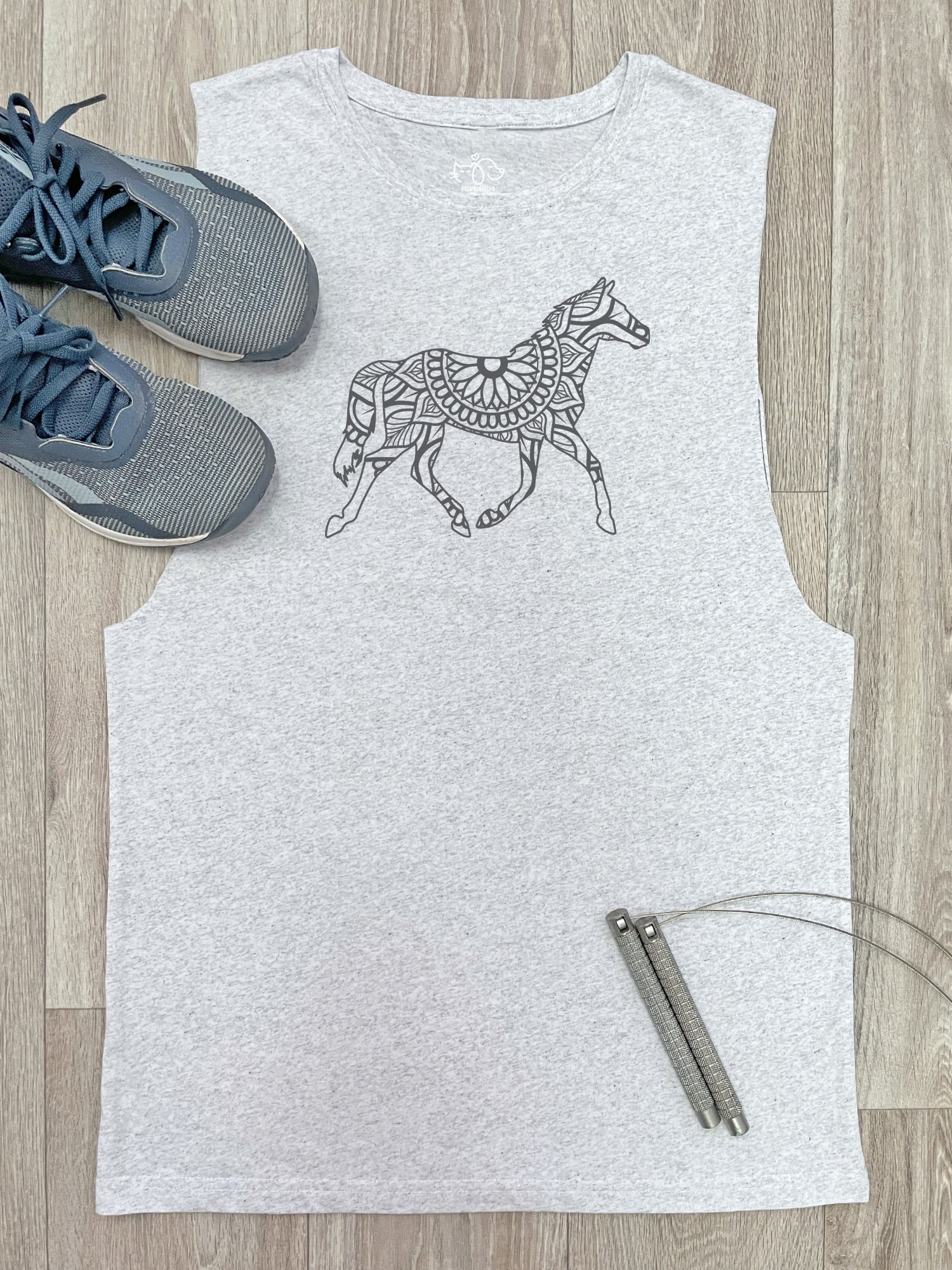 Horse Mandala Axel Drop Armhole Muscle Tank