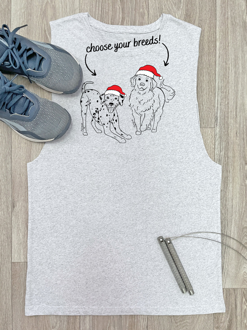 Christmas Edition Dual Breed Customisable Axel Drop Armhole Muscle Tank