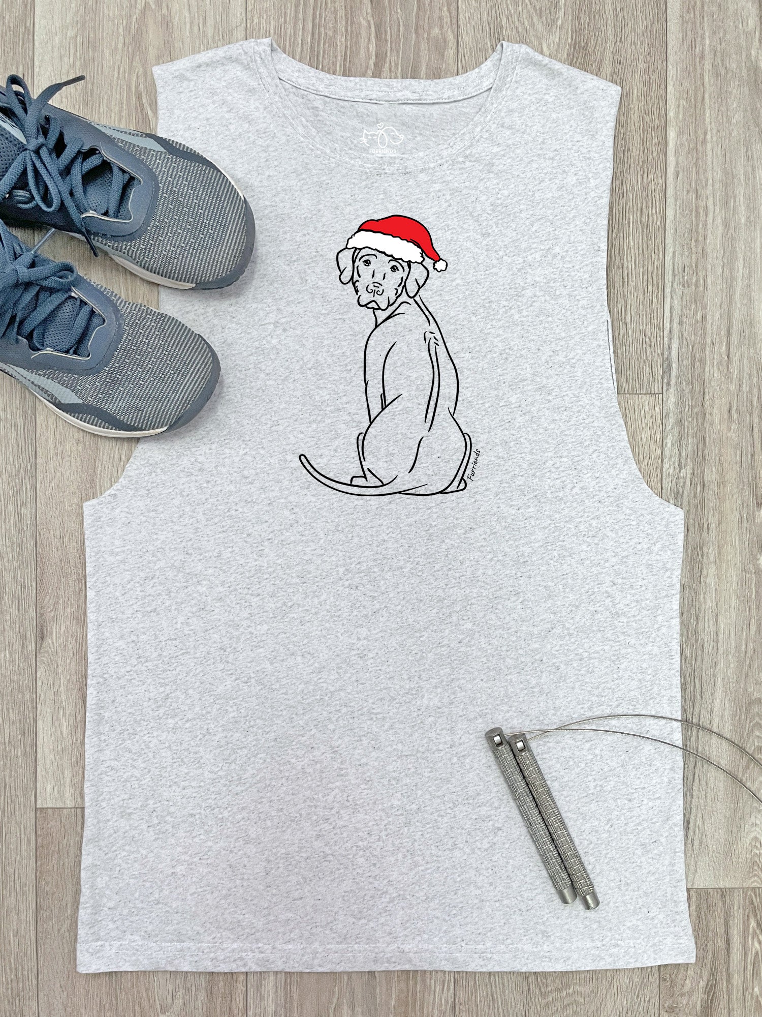Rhodesian Ridgeback Christmas Edition Axel Drop Armhole Muscle Tank