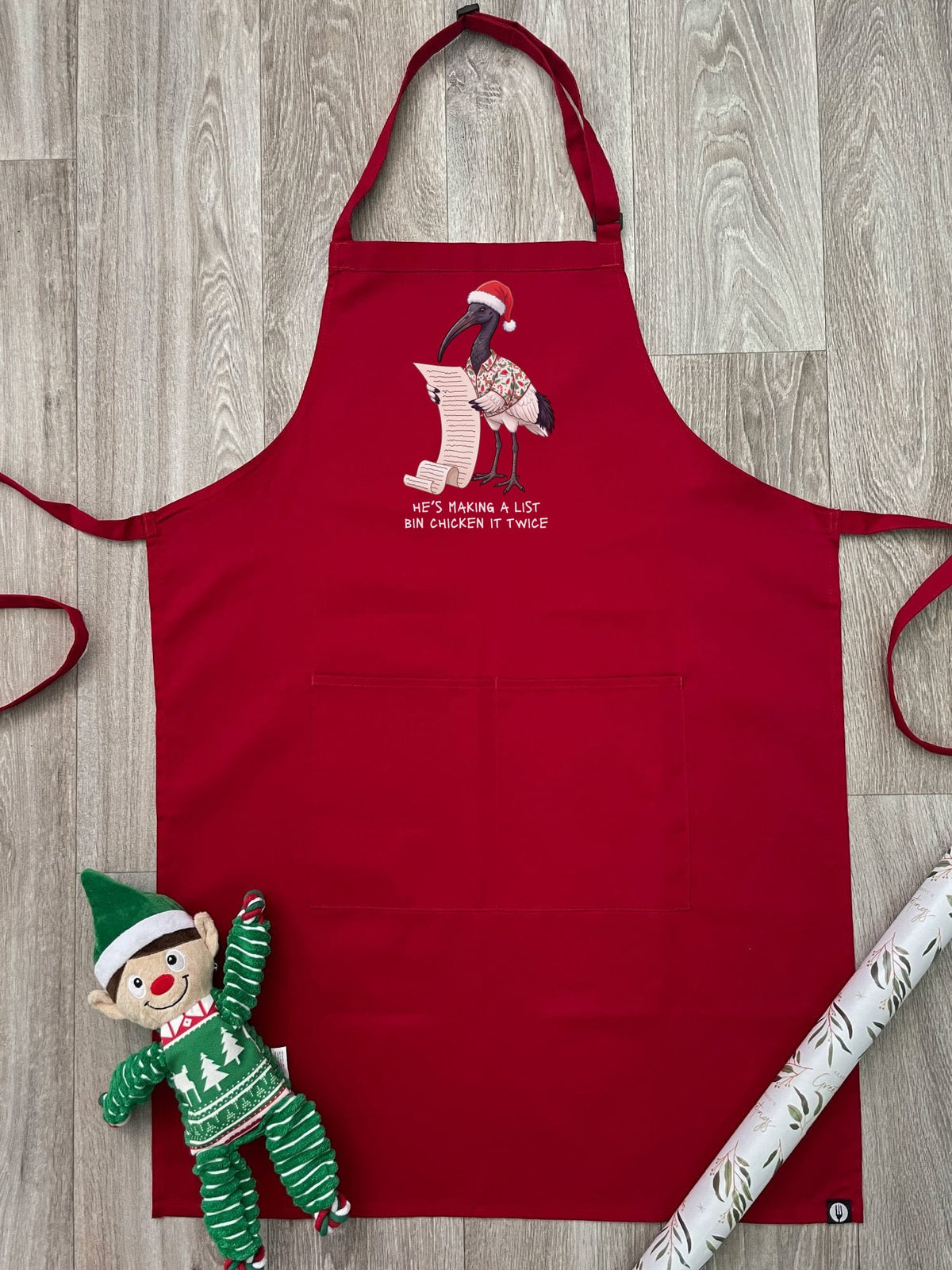 Bin Chicken It Twice Bib Apron