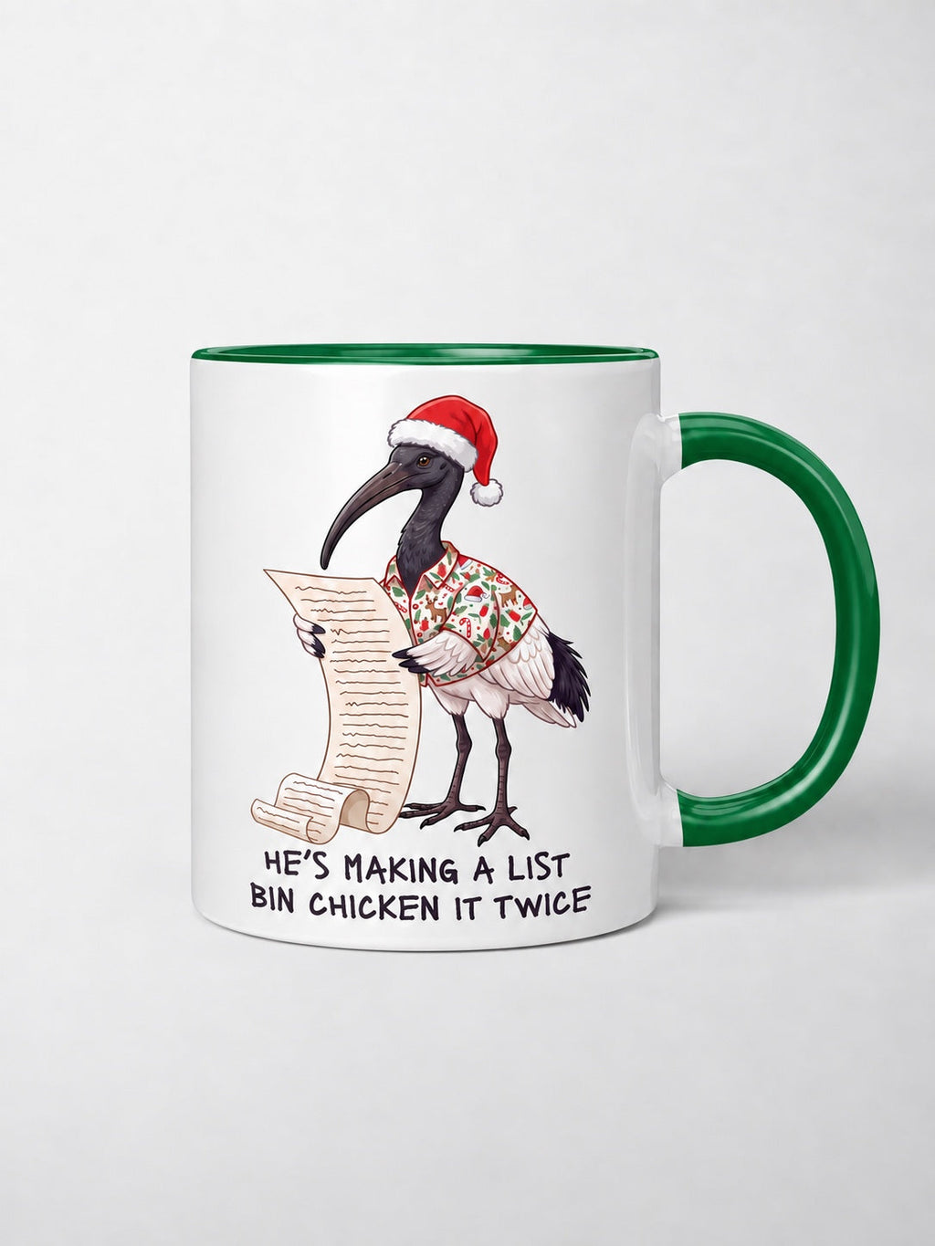 Bin Chicken It Twice Ceramic Mug