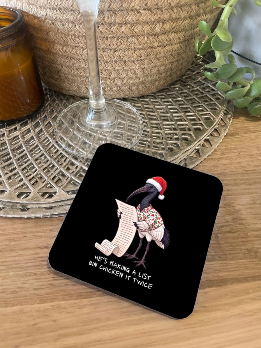 Bin Chicken It Twice Coaster