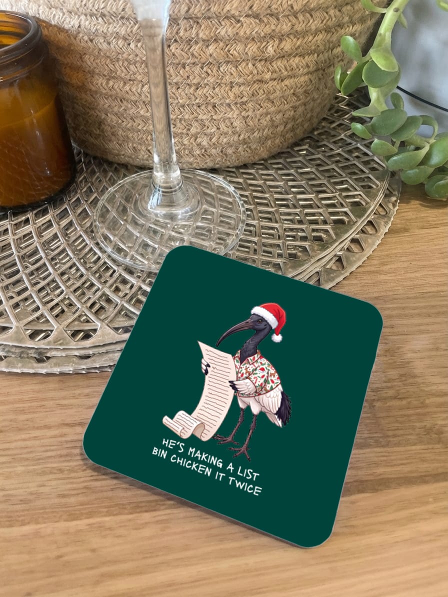 Bin Chicken It Twice Coaster