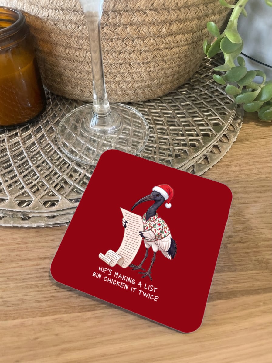 Bin Chicken It Twice Coaster