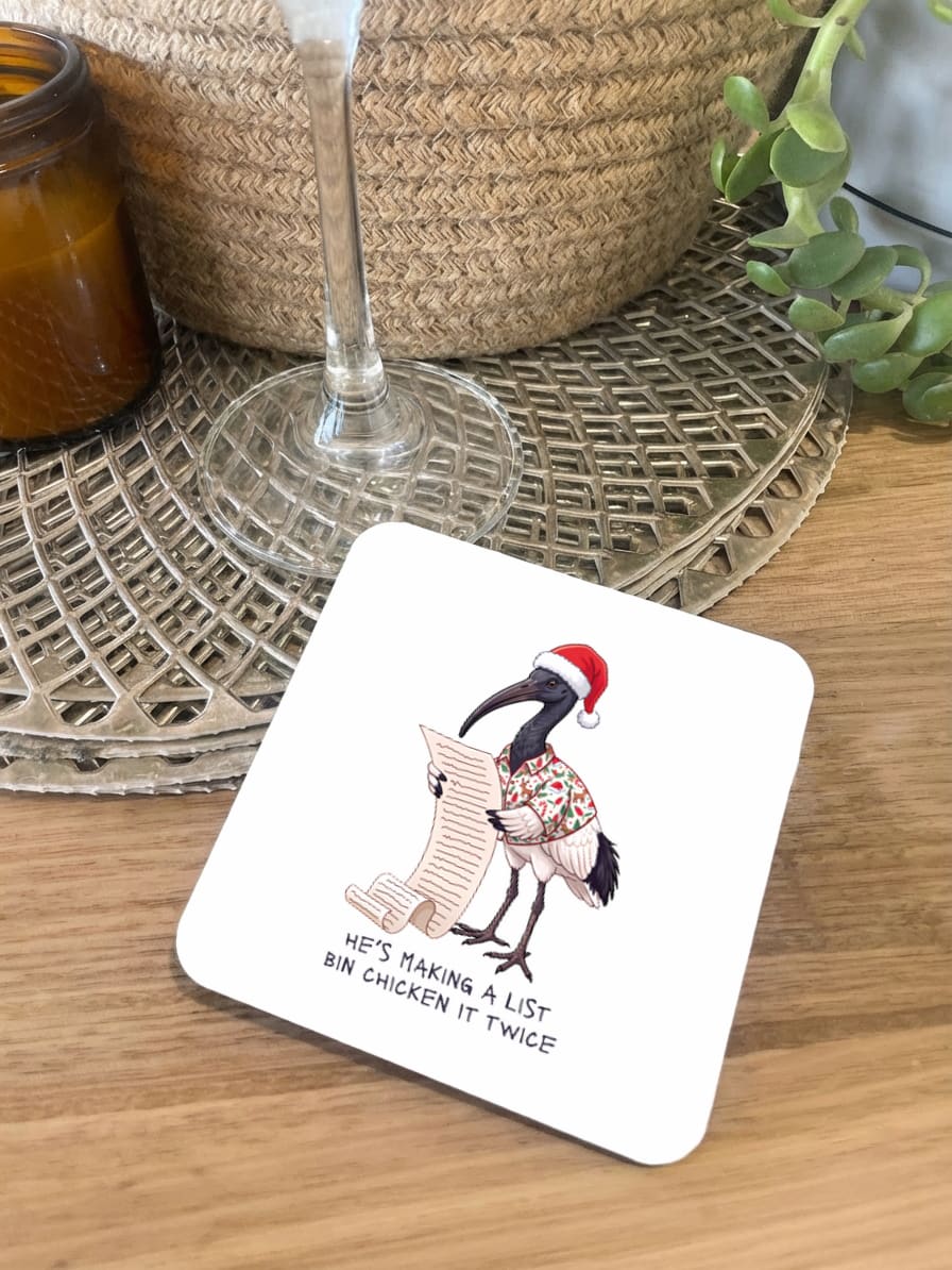 Bin Chicken It Twice Coaster